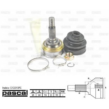 Photo Joint Kit, drive shaft PASCAL G12010PC