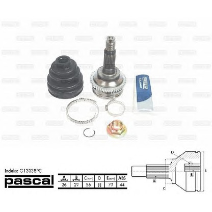 Photo Joint Kit, drive shaft PASCAL G13038PC