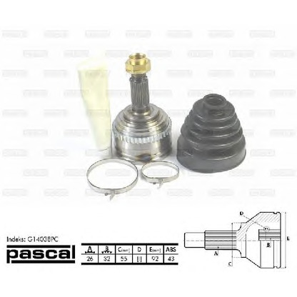 Photo Joint Kit, drive shaft PASCAL G14038PC