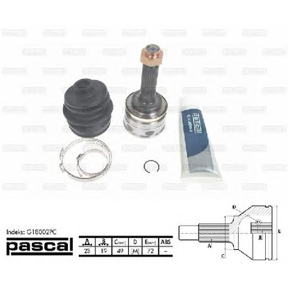 Photo Joint Kit, drive shaft PASCAL G18002PC