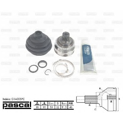 Photo Joint Kit, drive shaft PASCAL G1A005PC