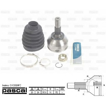 Photo Joint Kit, drive shaft PASCAL G1C020PC