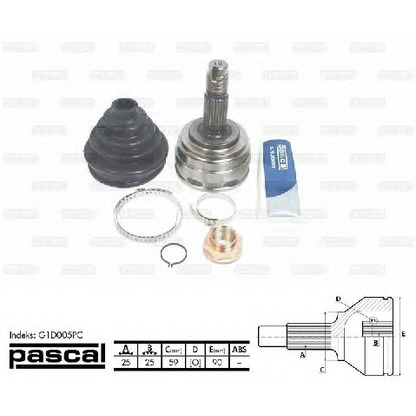 Photo Joint Kit, drive shaft PASCAL G1D005PC