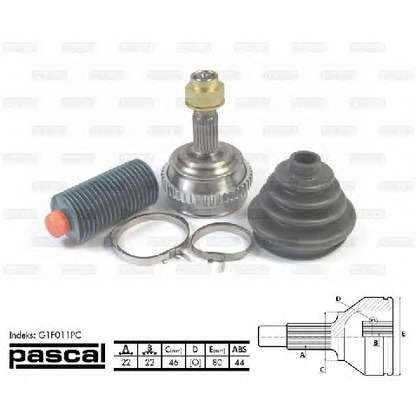 Photo Joint Kit, drive shaft PASCAL G1F011PC