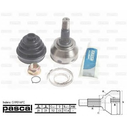 Photo Joint Kit, drive shaft PASCAL G1F016PC