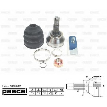 Photo Joint Kit, drive shaft PASCAL G1F034PC