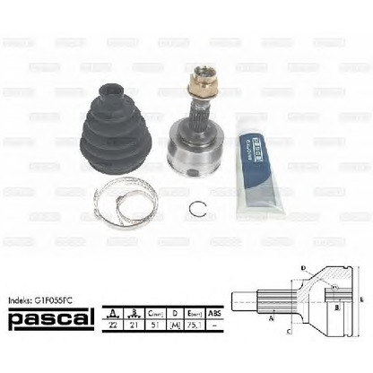 Photo Joint Kit, drive shaft PASCAL G1F055PC