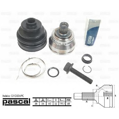 Photo Joint Kit, drive shaft PASCAL G1G036PC