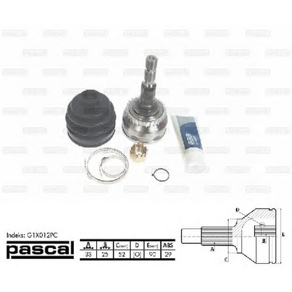 Photo Joint Kit, drive shaft PASCAL G1X012PC