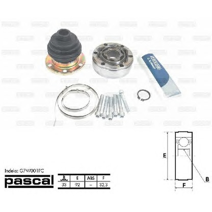 Photo Joint Kit, drive shaft PASCAL G7W001PC