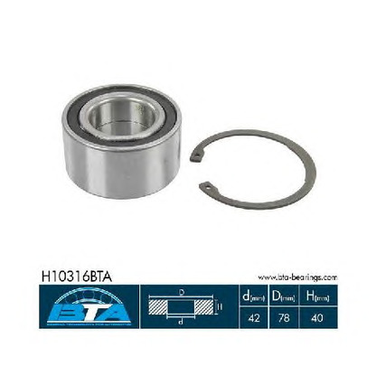 Foto Kit cuscinetto ruota BTA H10316BTA