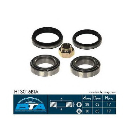 Photo Wheel Bearing Kit BTA H13016BTA