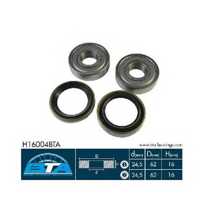 Photo Wheel Bearing Kit BTA H16004BTA