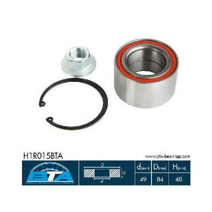 Photo Wheel Bearing Kit BTA H1R015BTA