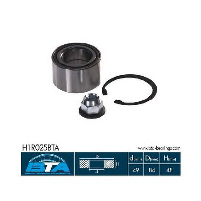 Photo Wheel Bearing Kit BTA H1R025BTA