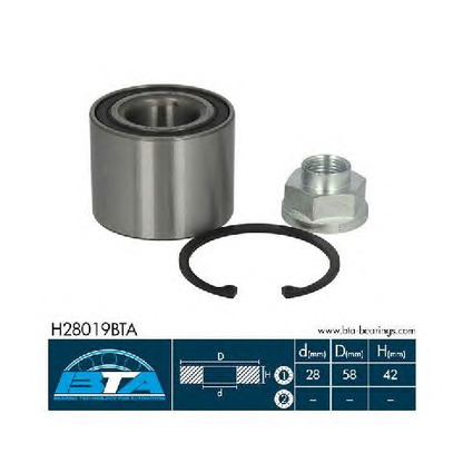 Photo Wheel Bearing Kit BTA H28019BTA