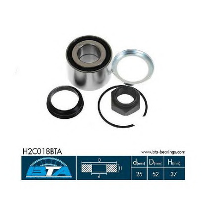 Photo Wheel Bearing Kit BTA H2C018BTA