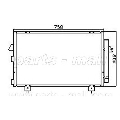 Photo Condenser, air conditioning PARTS-MALL PXNCF018