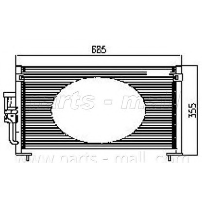 Photo Condenser, air conditioning PARTS-MALL PXNCG004