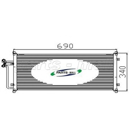 Photo Condenser, air conditioning PARTS-MALL PXNCP003