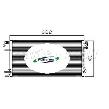 Photo Condenser, air conditioning PARTS-MALL PXNCV002