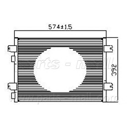 Photo Condenser, air conditioning PARTS-MALL PXNCX066Y