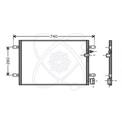 Photo Condenser, air conditioning ELECTRO AUTO 30B0062