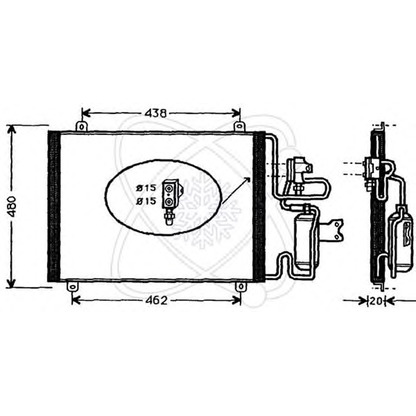 Photo Condenser, air conditioning ELECTRO AUTO 30R0026