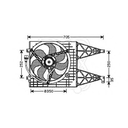 Photo Ventilateur, refroidissement du moteur ELECTRO AUTO 32VB003