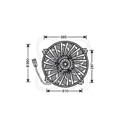 Photo Ventilateur, refroidissement du moteur ELECTRO AUTO 32VC022