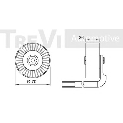 Photo Belt Tensioner, v-ribbed belt TREVI AUTOMOTIVE TA2009