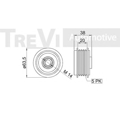 Photo Alternator Freewheel Clutch TREVI AUTOMOTIVE AP1043