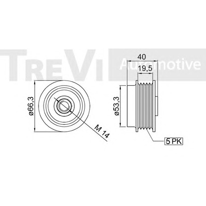 Photo Alternator Freewheel Clutch TREVI AUTOMOTIVE AP1045