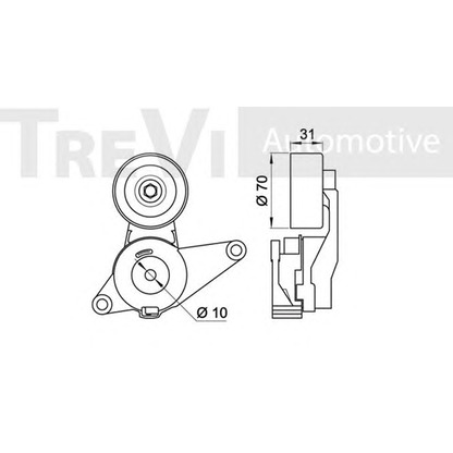 Фото Натяжитель ремня, клиновой зубча TREVI AUTOMOTIVE TA1960