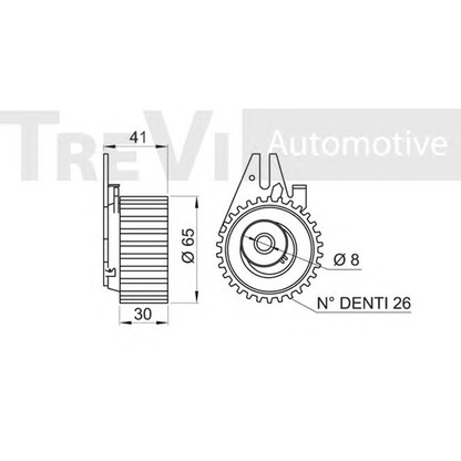 Photo Tensioner Pulley, timing belt TREVI AUTOMOTIVE TD1724