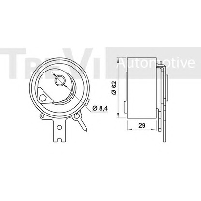 Photo Tensioner, timing belt TREVI AUTOMOTIVE TD1718