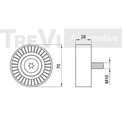 Zdjęcie Rolka napinacza, pasek klinowy wielorowkowy TREVI AUTOMOTIVE TA1977