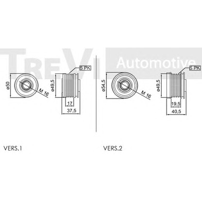 Zdjęcie Alternator - sprzęgło jednokierunkowe TREVI AUTOMOTIVE AP1000