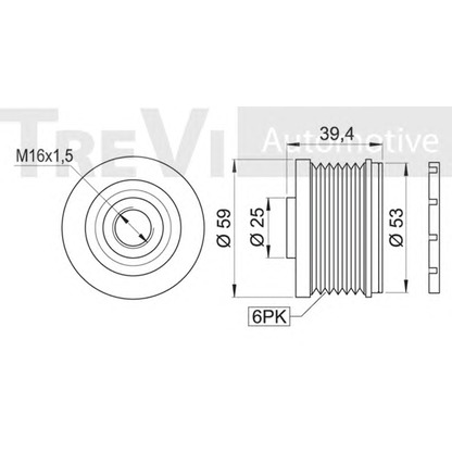 Zdjęcie Alternator - sprzęgło jednokierunkowe TREVI AUTOMOTIVE AP1084