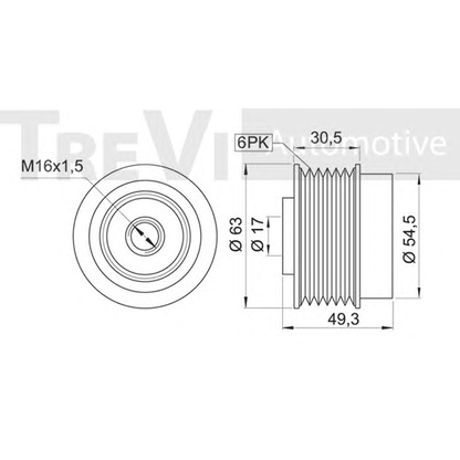 Photo Alternator Freewheel Clutch TREVI AUTOMOTIVE AP1127