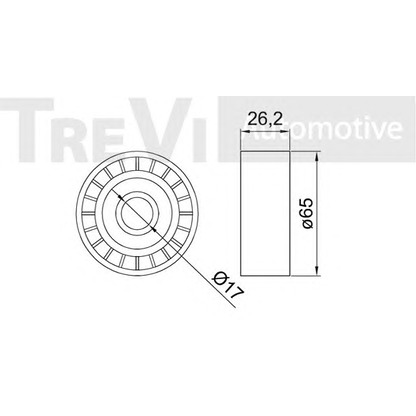 Photo Deflection/Guide Pulley, v-ribbed belt TREVI AUTOMOTIVE TA1610