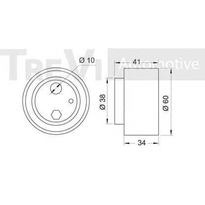 Фото Натяжной ролик, ремень ГРМ TREVI AUTOMOTIVE TD1633