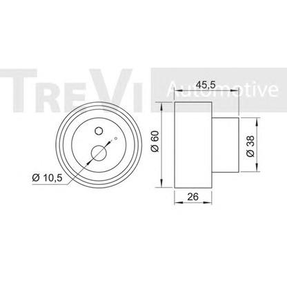 Фото Натяжной ролик, ремень ГРМ TREVI AUTOMOTIVE TD1653