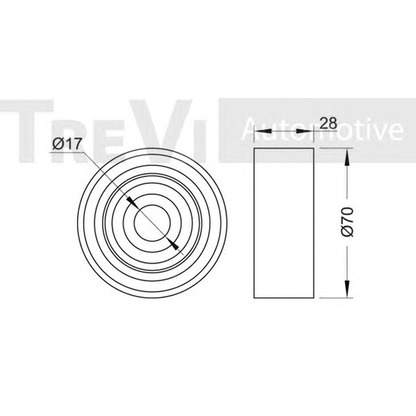 Foto Galoppino/Guidacinghia, Cinghia Poly-V TREVI AUTOMOTIVE TA1003