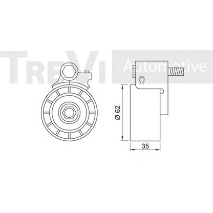 Photo Poulie-tendeur, courroie crantée TREVI AUTOMOTIVE TD1358