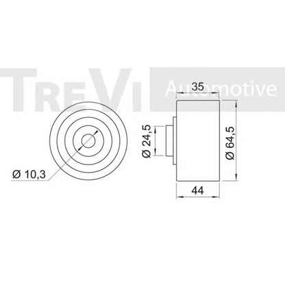 Фото Паразитный / Ведущий ролик, зубчатый ремень TREVI AUTOMOTIVE TD1365