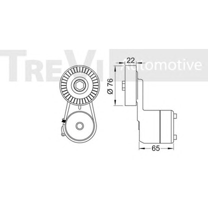 Photo Belt Tensioner, v-ribbed belt TREVI AUTOMOTIVE TA1268