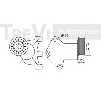 Photo Belt Tensioner, v-ribbed belt TREVI AUTOMOTIVE TA1183