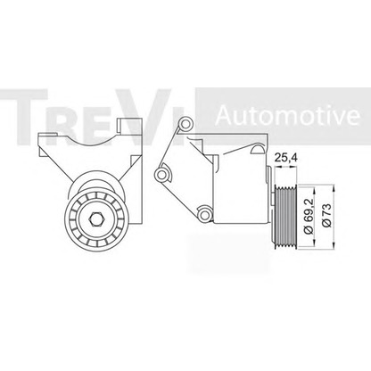 Photo Belt Tensioner, v-ribbed belt TREVI AUTOMOTIVE TA1501