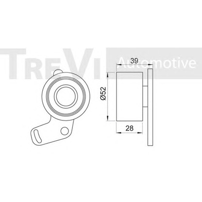 Photo Tensioner Pulley, timing belt TREVI AUTOMOTIVE TD1251